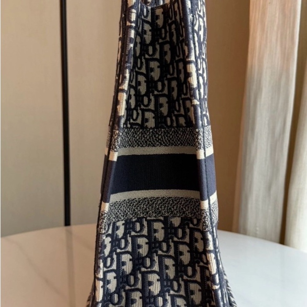 Dior Navy Monogram Tote Bag - Picture 5 of 15